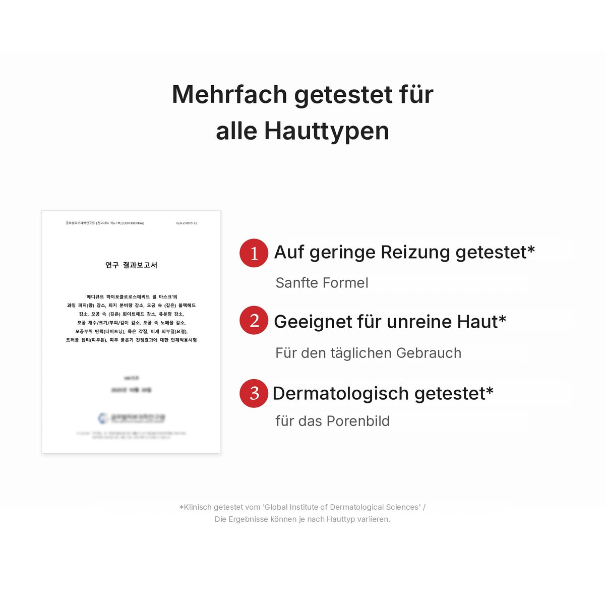 Hypochlorsäure Peel-Maske