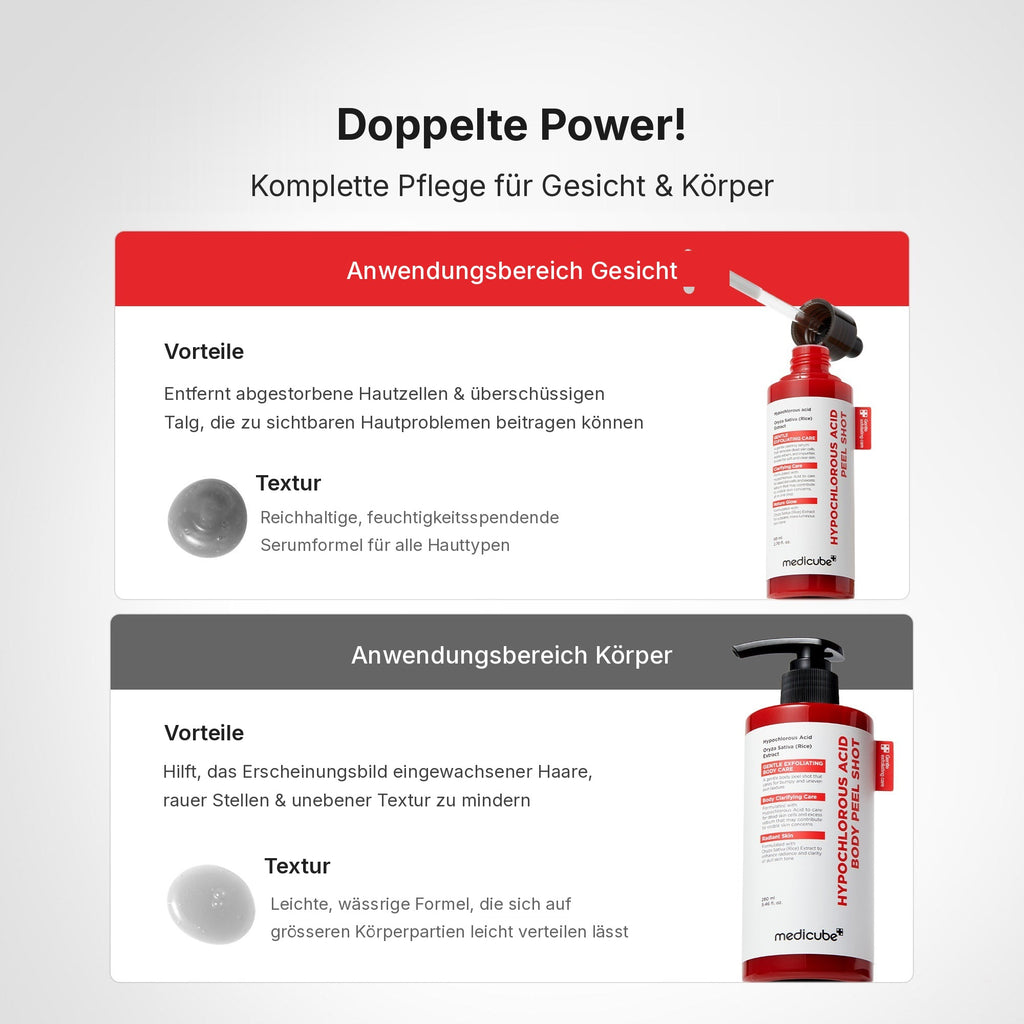 Hypochlorsäure Reis Body Peel Shot