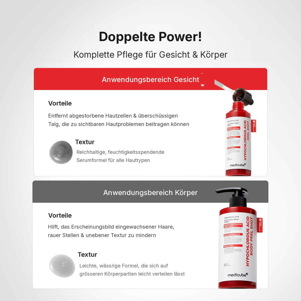 Hypochlorsäure Reis Body Peel Shot