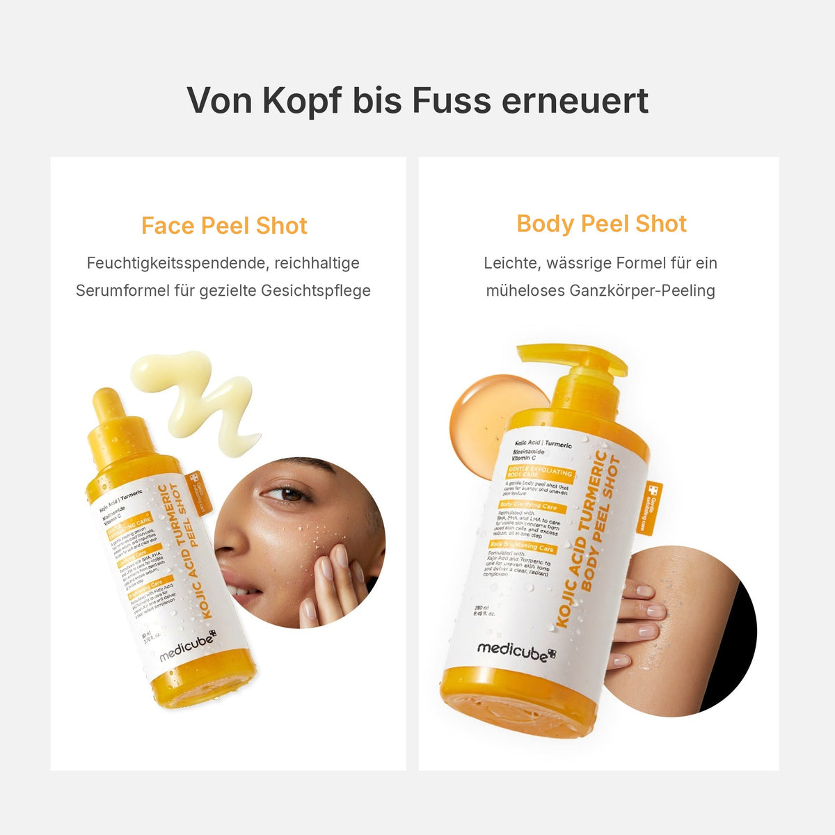 Kojisäure Kurkuma Body Peel Shot
